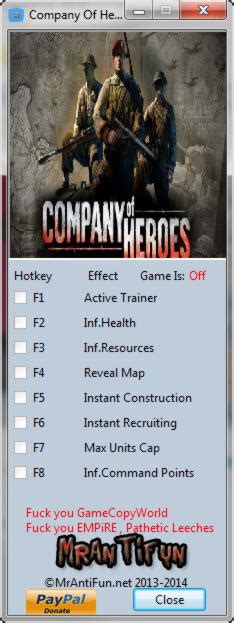 company of heroes trainer|Company of Heroes v2.700.2.42 .